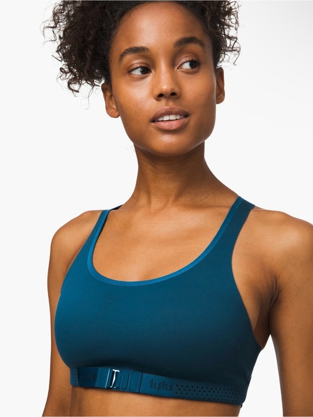 lululemon athletica Adapt Strap | Teal Blue Sports Bra with Adjustable Band